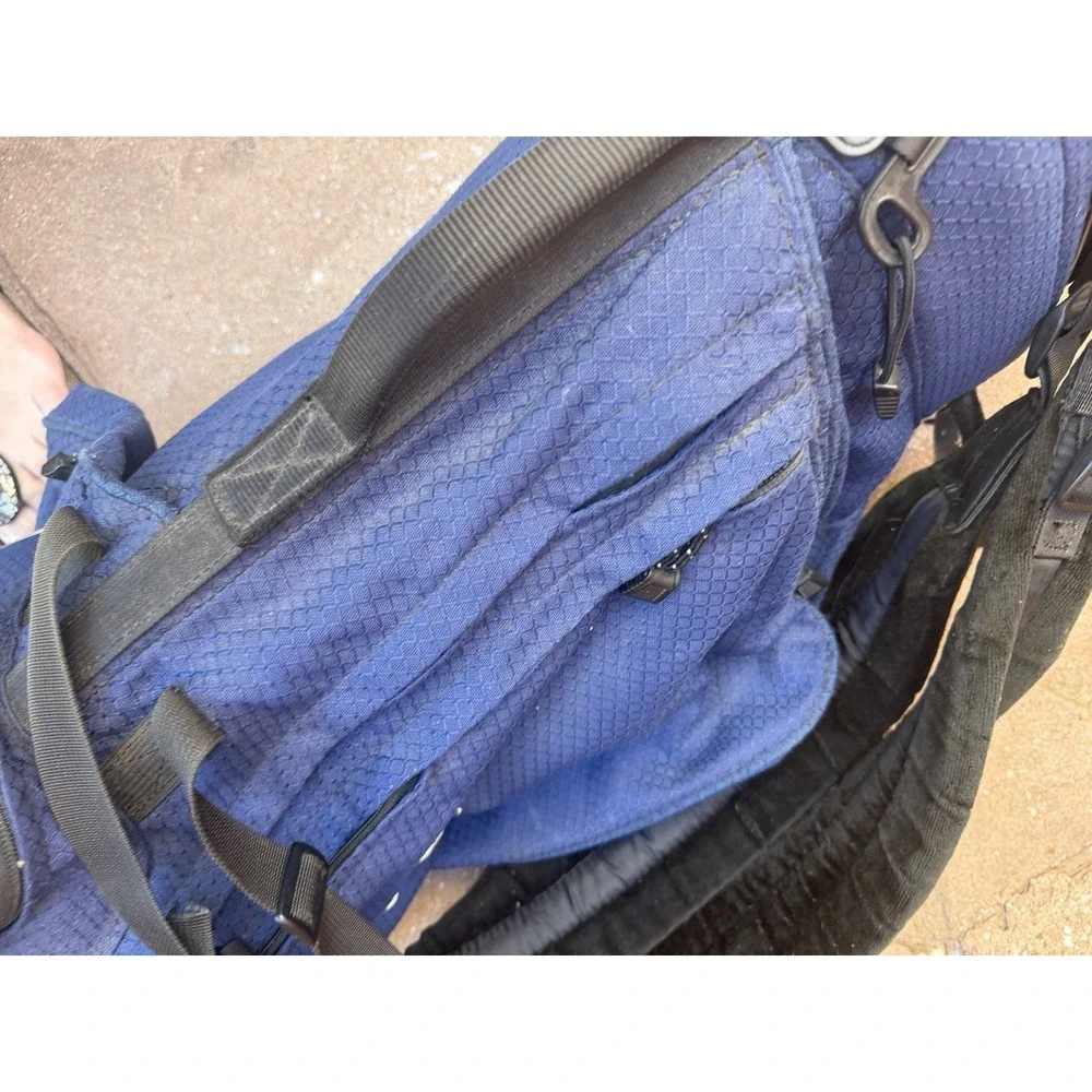 Vtg Ping Hoofer 4 Way Carry Golf Bag Dual Straps Blue W/Stand